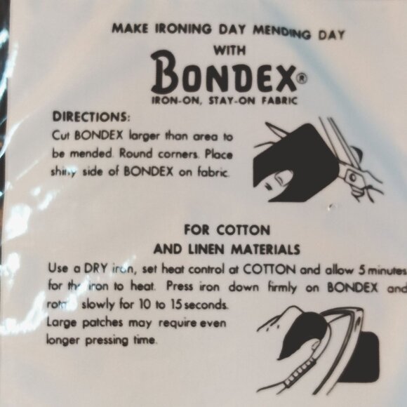 Bondex Iron On Patch Stay On Fabric 7x12 Black  Mending Decorating - Picture 10 of 14
